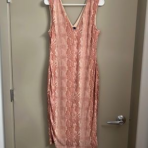 AFRM Pink Snake Print Dress